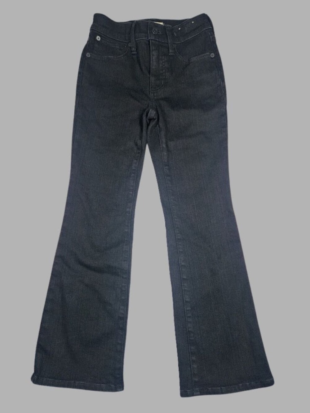 Madewell Mid-Rise Kick Out Jeans in Black, Size 24P